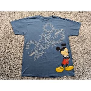 Disney Shirt Adult Medium Blue Mickey Mouse 2018 Resort Graphic Tee Normcore